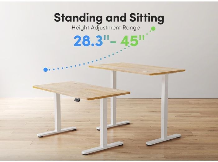 Height Adjustable Electric Standing Desk, 100 x 60cm