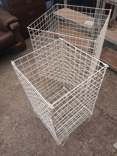 Retail/ Hotel Laundry  Store Sturdy Floor Wire Baskets Three XL One Medium