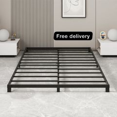 12cm Low King Size Bed frame, Metal Bed 150x200 cm
