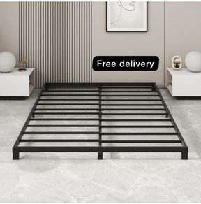 12cm Low King Size Bed frame, Metal Bed 150x200 cm