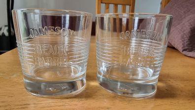 Jameson black barrel glass set