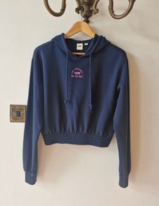 Vans cropped navy hoodie