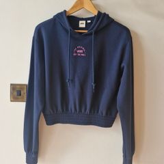 Vans cropped navy hoodie