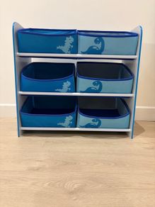 Kids Dinosaur Toy Storage Unit  6 Removable shelves