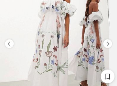 asos design embroidery dress