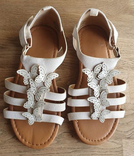 New Beautiful H&M Suede & Leather Butterfly Sandals UK 10