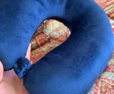 Navy blue washable travel neck pillow