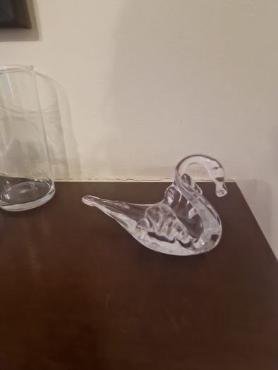 glass swan
