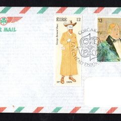 1980 Ireland Europa (Personalities) (George Bernard Shaw & Oscar Wilde) Commemorative Stamps Addressed Airmail First Day Cover (FDC)
