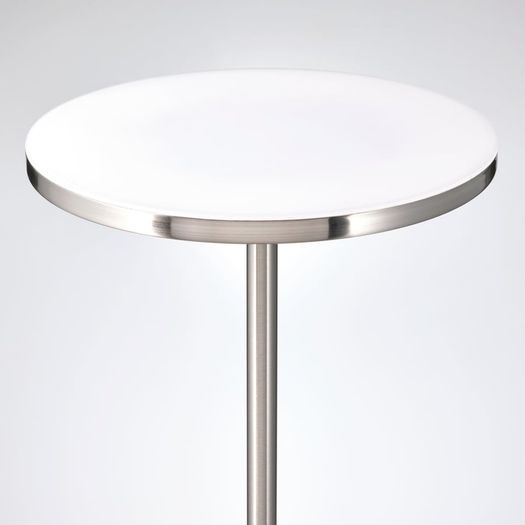 LED floor uplighter/reading lamp, dimmable/nickel-plated, 180 cm