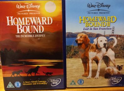 Homeward Bound The Incredible Journey + Homeward Bound 2 Lost N San Francisco Dvd Bundle Disney Family Movies