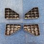 4 black hard plastic  sofa legs Image 2