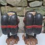 Pair of Hand Carved Wooden Fishing Frog Figures Image 6