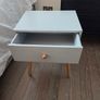 Large Grey Rug, Bedside Table & Stool for sale Image 5