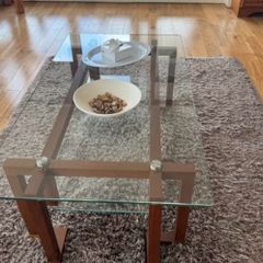 Glass coffee table
