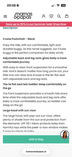 Mamas and Papas Buggy and foot muff
