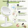 Beauty Planet Magnifying Mirror with Light 30X/1X, Height Adjustable Makeup Mirror with Digital Display, Detachable for Travel, Bathroom Vanity Mirrors with Cell Phone Holders and Tweezers Image 3