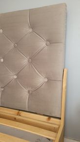 Velvet headboard