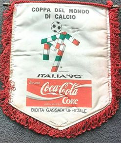 Coca Cola Italia 1990 Pennant Rare