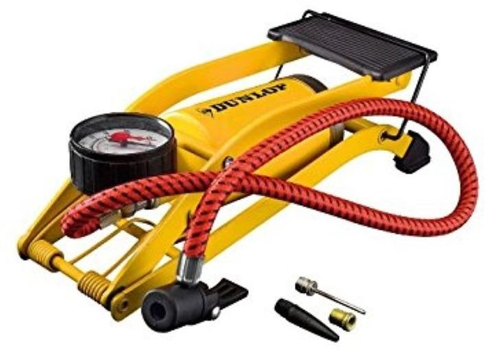 DUNLOP FOOT PUMP with Analogue Pressure Gauge