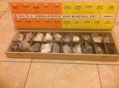 Mineral and rock collection in box free postage