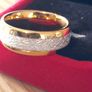 Tungsten carbride ring 14k gold plated size 10.5 Image 5