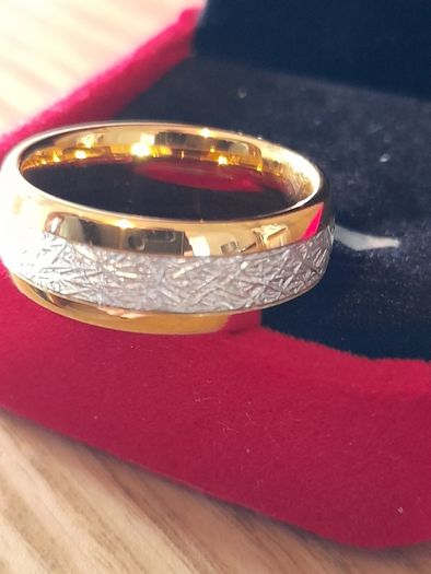 Tungsten carbride ring 14k gold plated size 10.5