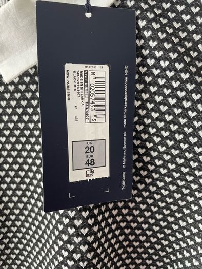 M&S Collection ladies black mix top plus size new