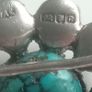 Vintage Sterling Silver Turquoise Brooch - 10 g Image 5