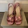 ONLY Platform Heeled Sandals in Metallic Pink, Size 36/3 Image 3