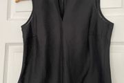Black Linen St Michael - Marks and Spencer Sleeveless Top - Size 8- New with Tags