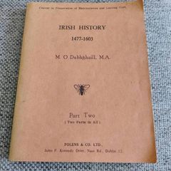 Irish History 1477 to 1603 by M O Dubhghaill 1970 in good condition with some signs of wear on the cover 136 pages FREE STANDARD POSTAGE INCLUDED