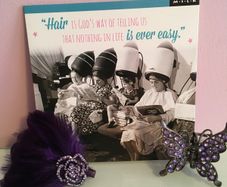 PURPLE Feather & Diamante Hair Clips