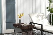 Outdoor Garden Coffee Table Outdoor Side Table, PE Rattan, Weatherproof, 60 cm x 41 cm x 41 cm, Brown