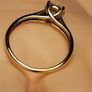 1 carat Brilliant cut Moissanite Yellow Gold Solitaire Ring Image 7