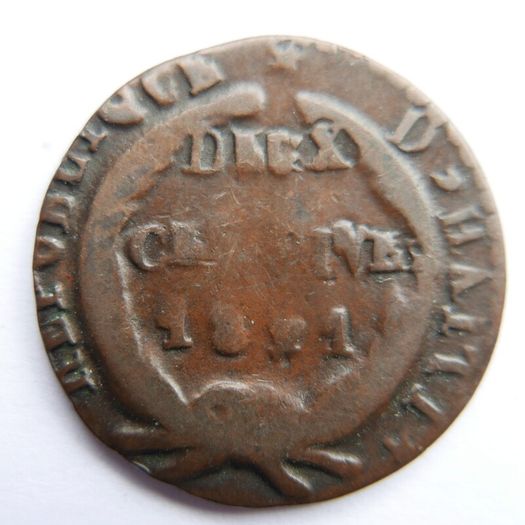 Haiti  1841 Rare 2 Centimes