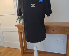 Girls black adidas t-shirt age 11 - 12