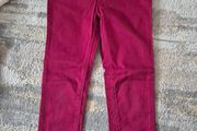 burgundy trousers, size 7-8y