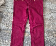 burgundy trousers, size 7-8y