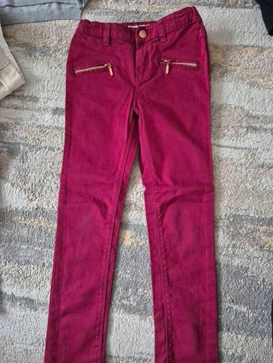 burgundy trousers, size 7-8y