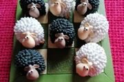 Noughts &amp; Crosses Ceramic Sheep