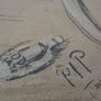 WW1 Original Large Charcoal and Chalk Caricature Image 6
