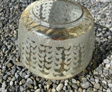 Vintage etched glass lampshade