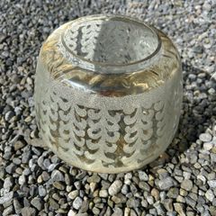 Vintage etched glass lampshade