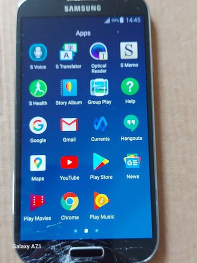 Samsung Galaxy S4, 16GB, Screen damaged near Bottom, but does not affect the touchscreen