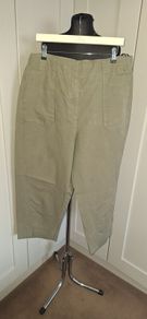 Khaki Green Cotton trousers