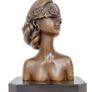 Miguel Lopez (1955) Bust Of A Lady - Bronze, Marble (Signed) Image 2