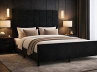 main image for ad Velvet Bed Frame with Adjustable Headboard