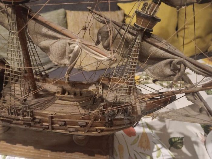very old model of a ship