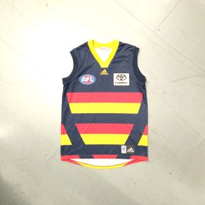 Adelaide Crows (S)  Aussie Rules Shirt Jersey AFL Oz Australian adidas Guernsey Vintage Retro Small